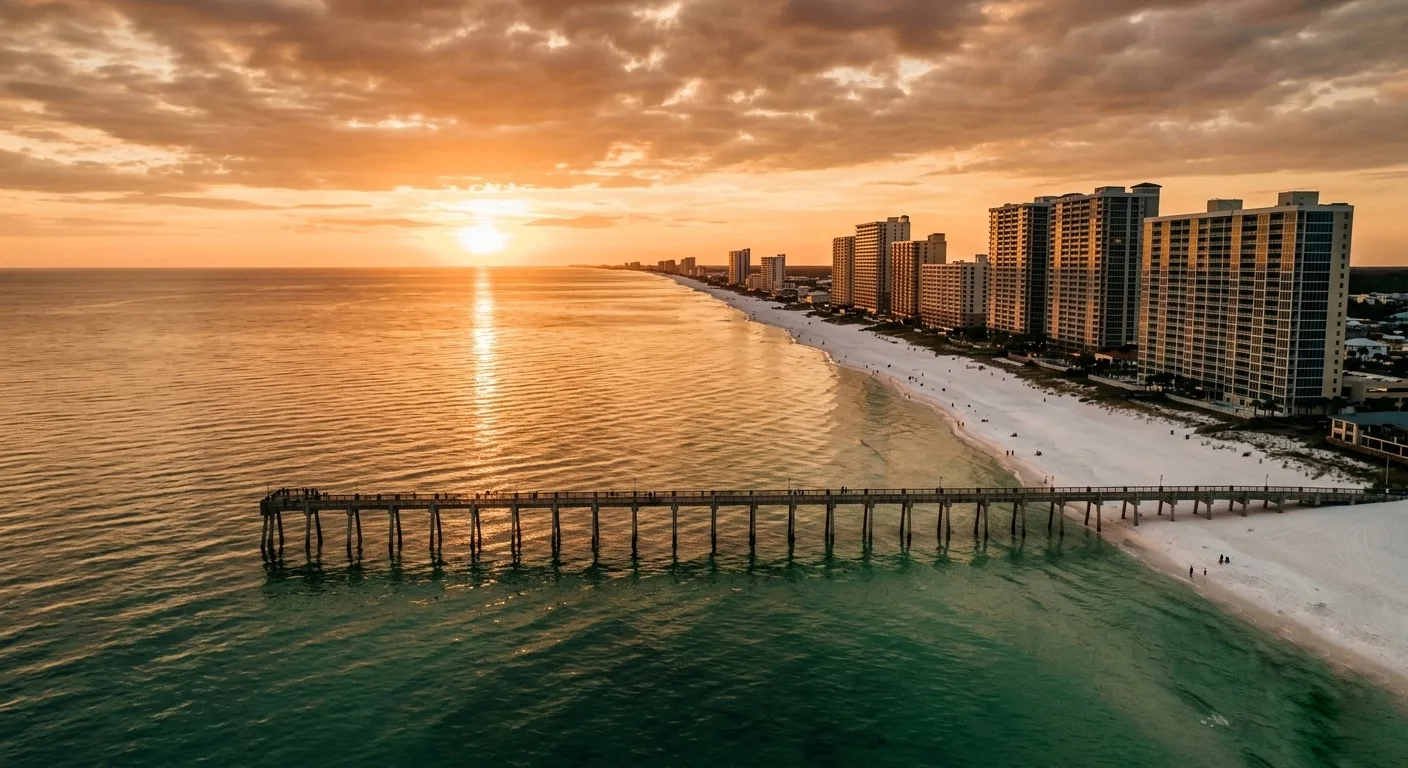 Aerial view of Panama City Beach